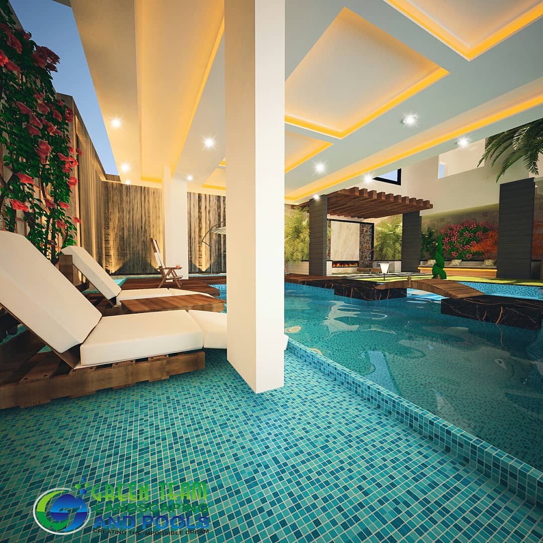 ArtStation - 3D Indoor Private Lawn Visualization