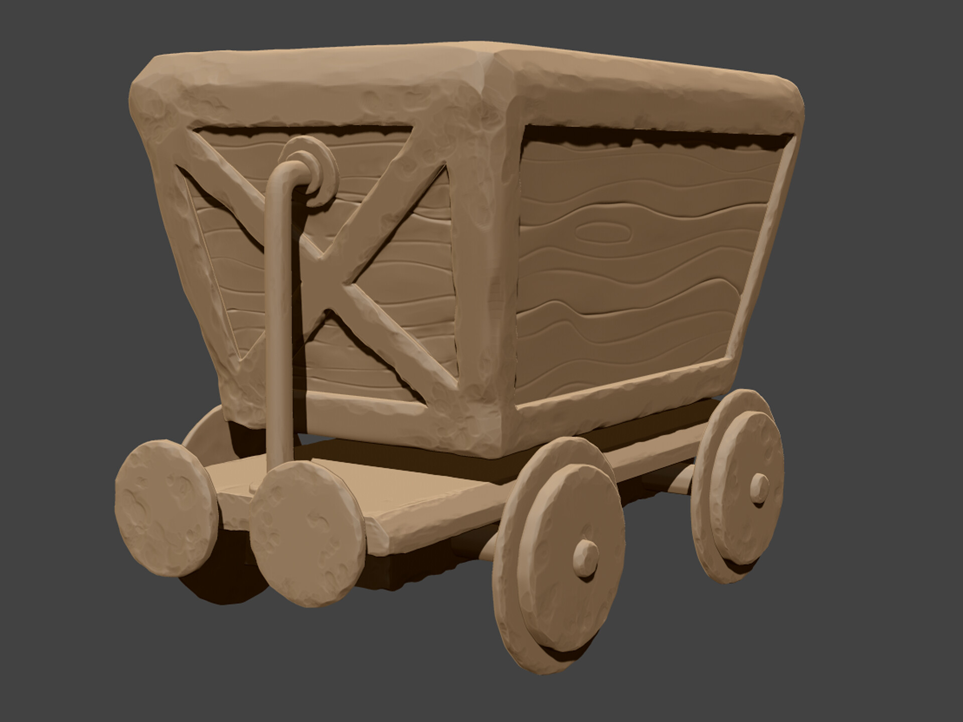 ArtStation - Mine Cart Sculpt