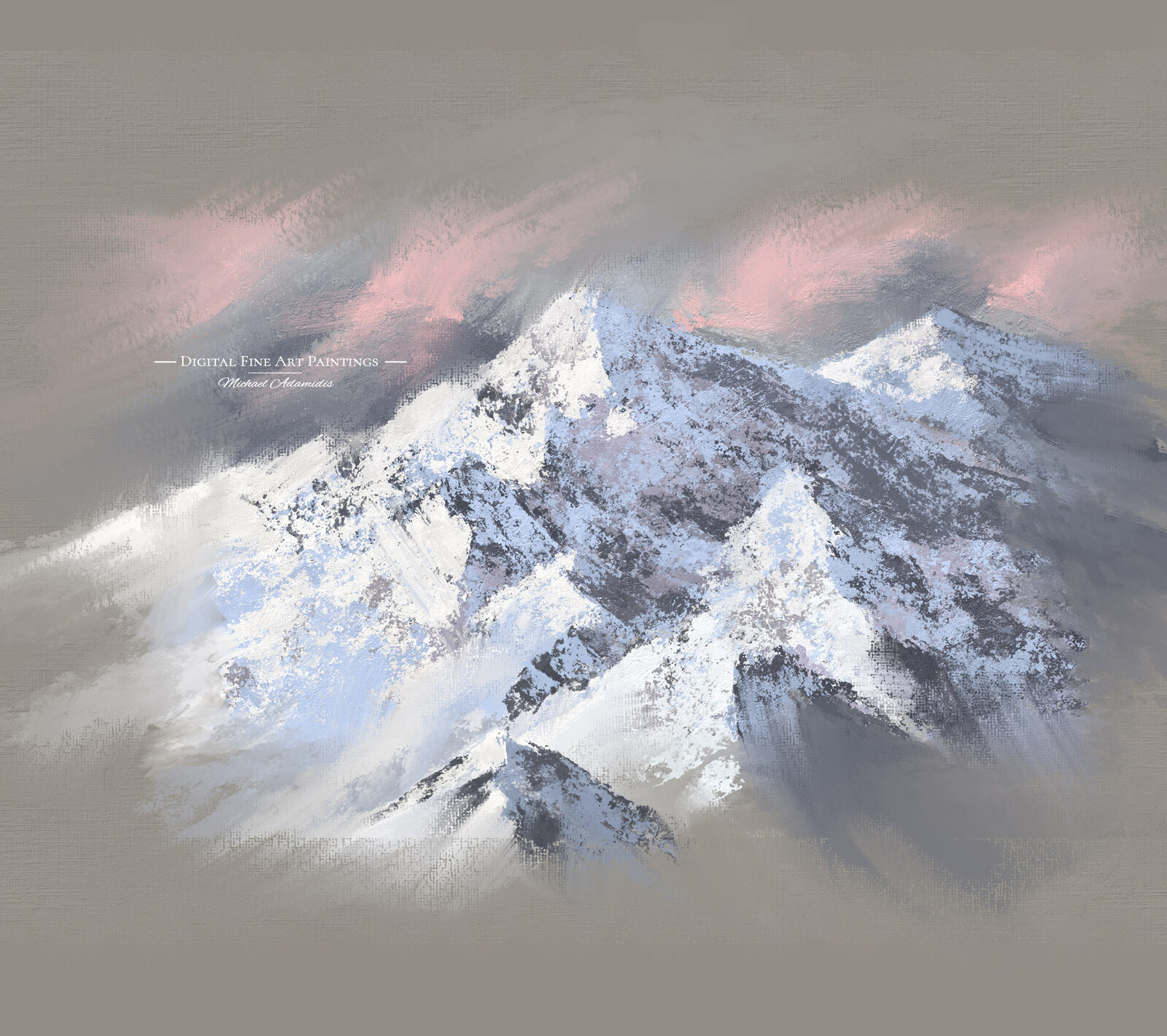 Digital Landscape Painting - Mountains