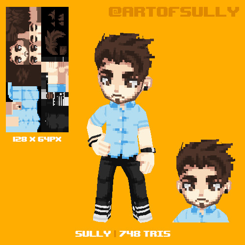 Sully Lowpoly Pixel Avatar