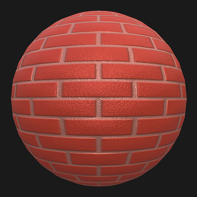 Red brick pbr texture
