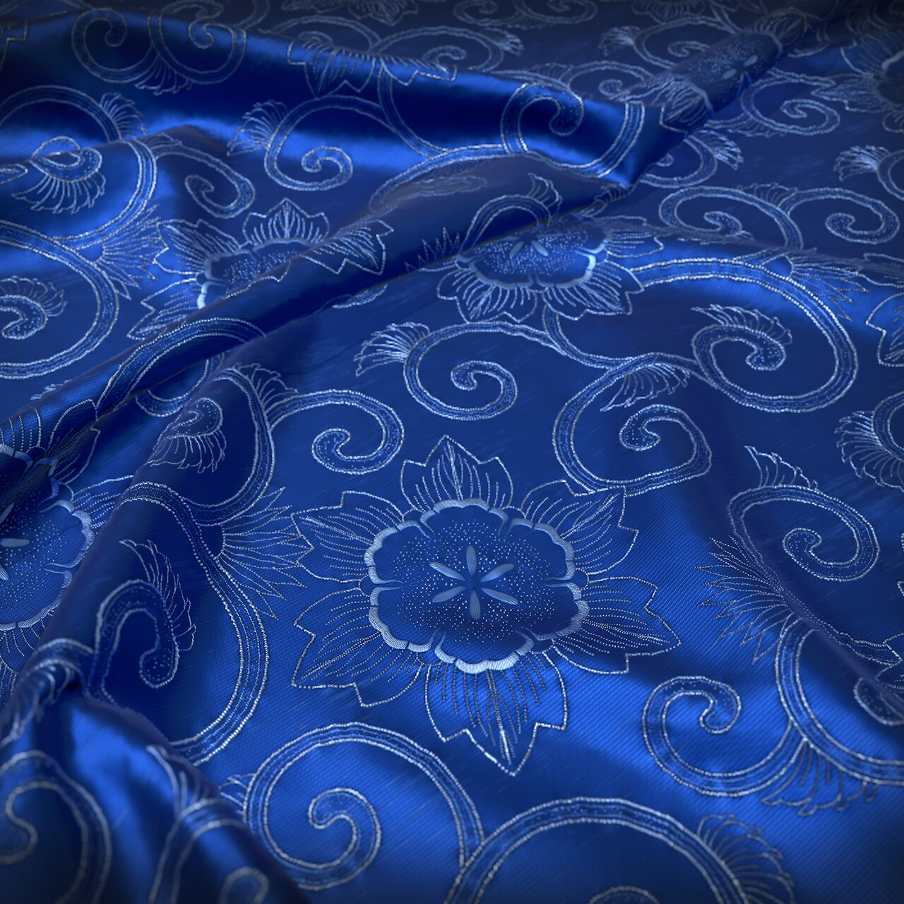 ArtStation - Fabric with floral pattern