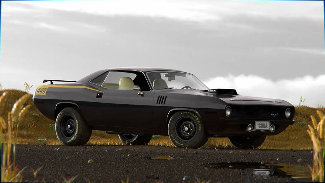 Artstation Plymouth Cuda 440 Six Pack Marcelo Amor