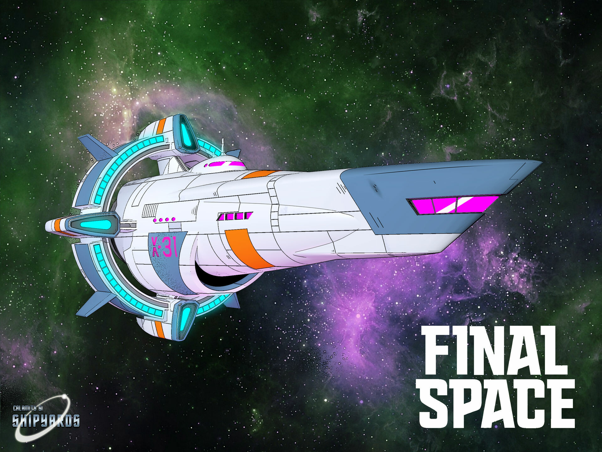 16cm of Galaxy One spaceship from Final Space Details about   3D Printed Model 6,3" 