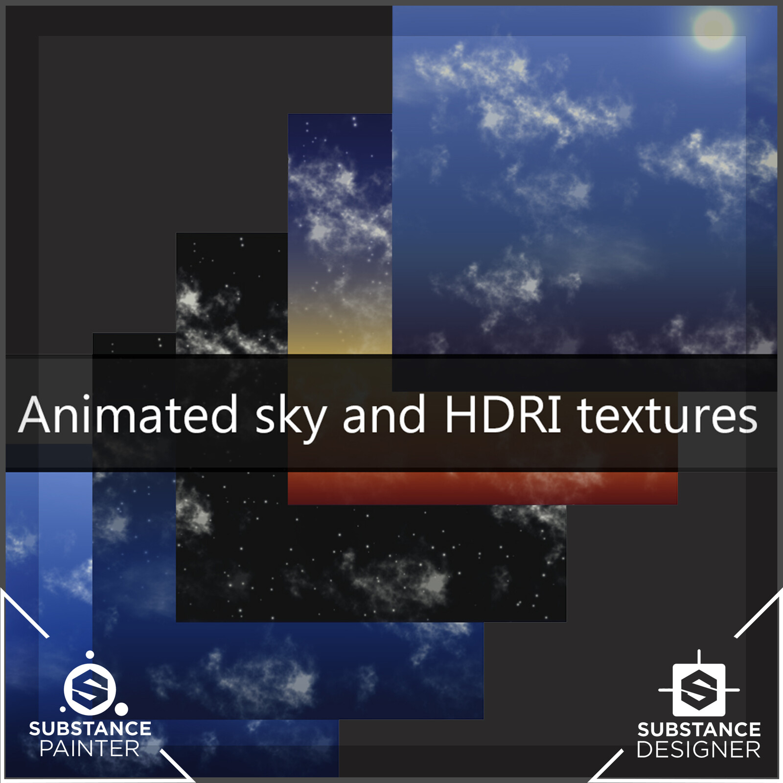 Animated sky and HDRI texture