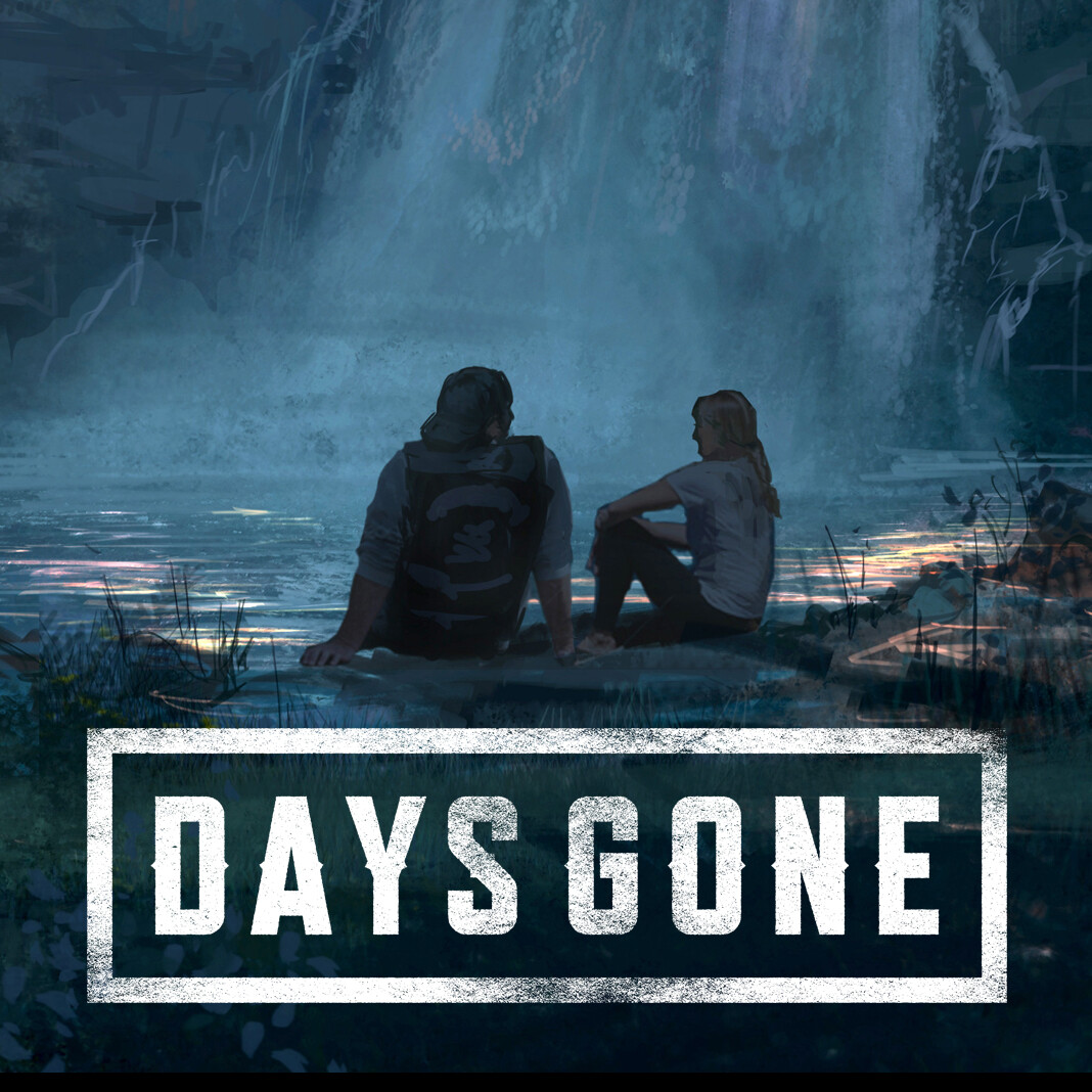 ArtStation Deacon and Sarah at Waterfall