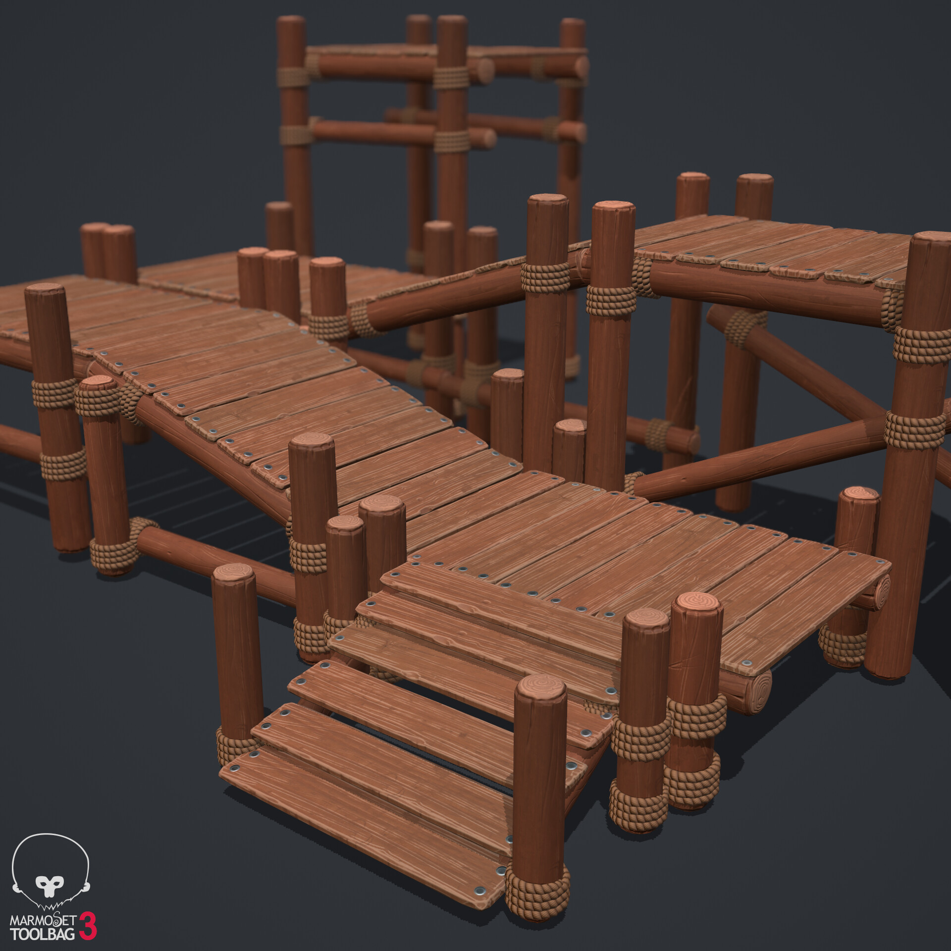 ArtStation Modular Wooden Platforms