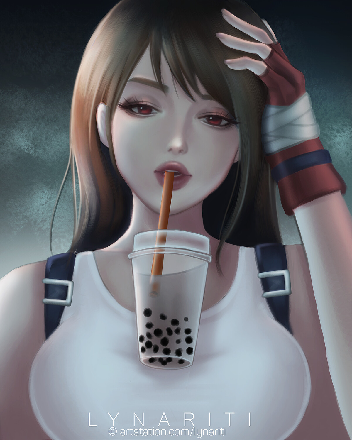 Artstation Tifa Lockhart Boba Tea Challenge