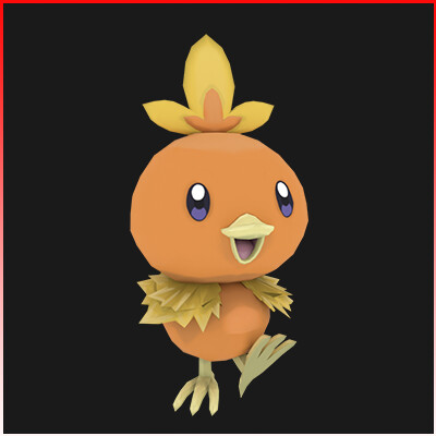 ArtStation - Torchic Low Poly