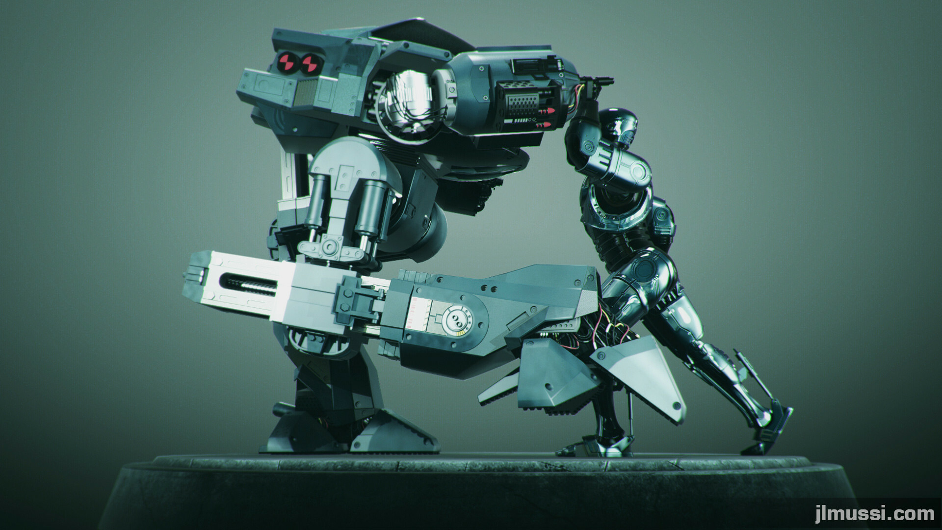 ファッション人気ブランドランキング JL Mussi Ed-209 vs Robocop - 絵画