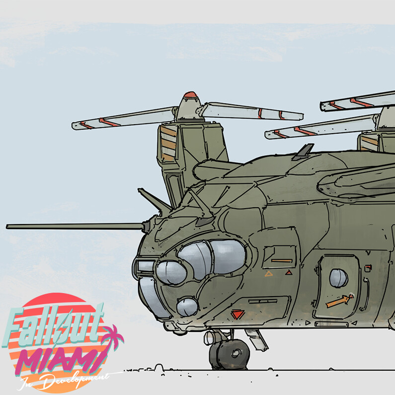 Artstation quad rotor heavy lift vertibird
