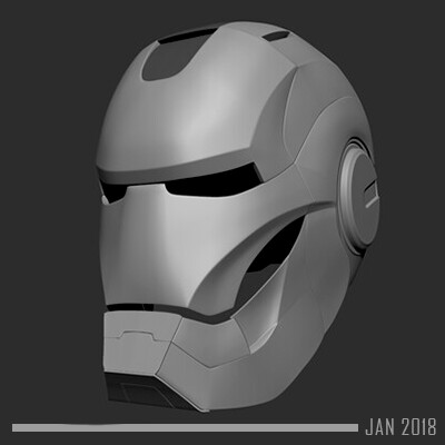 ArtStation - Modelling Ironman helmet Mark II