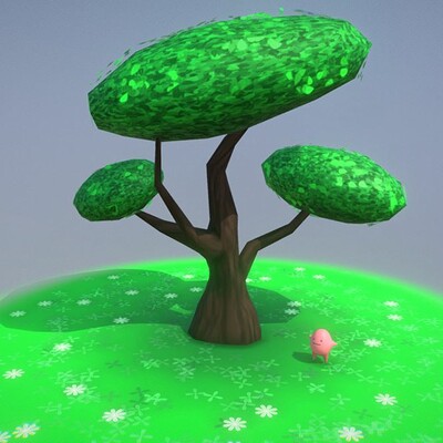 Little Guy Running Around a Tree