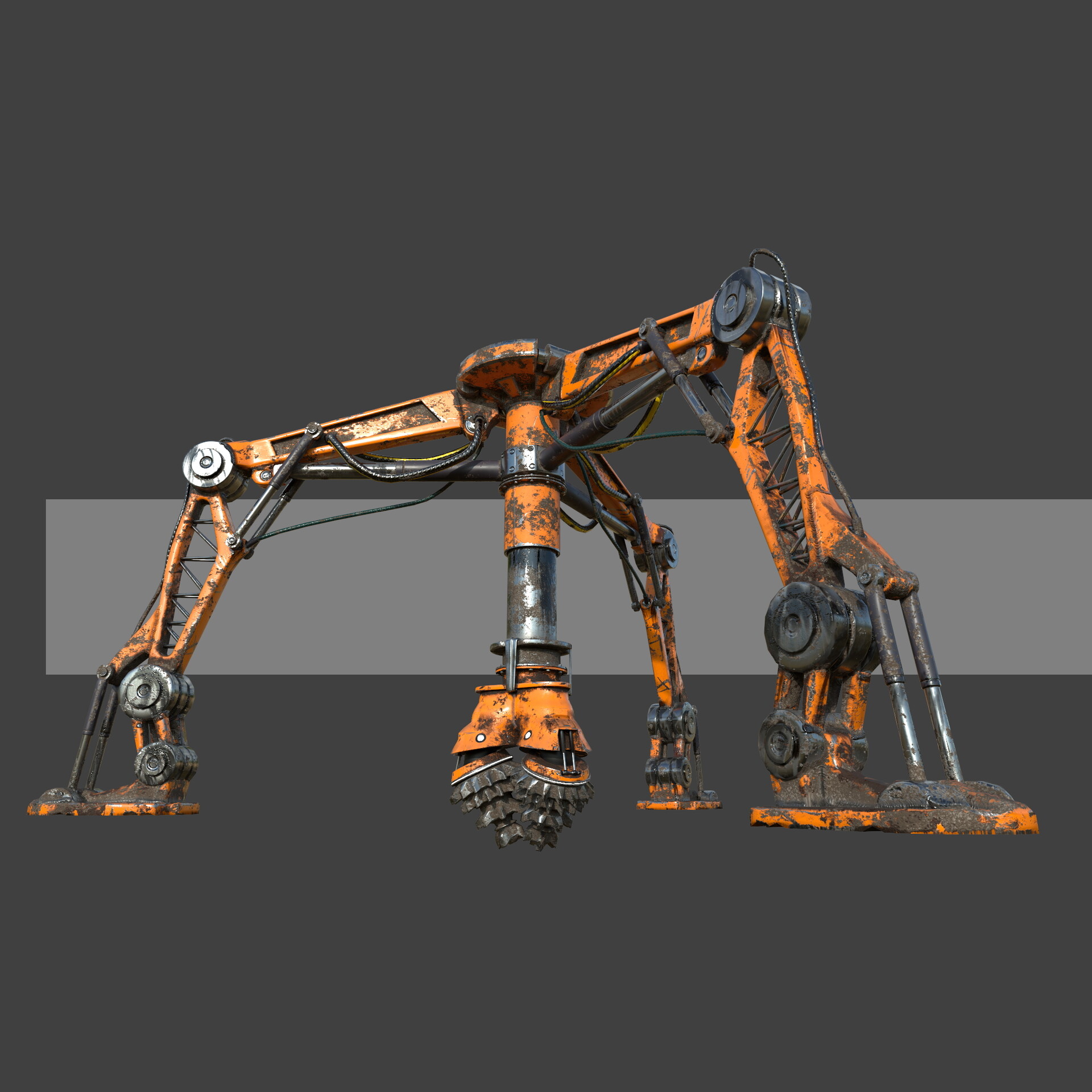 ArtStation - SciFi drill for asteroid-mining, Jörn Friedrichs