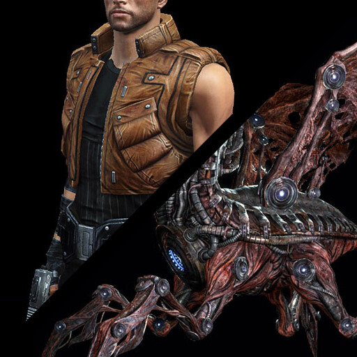 ArtStation Mass Effect 3 Harvester and Shepard skins