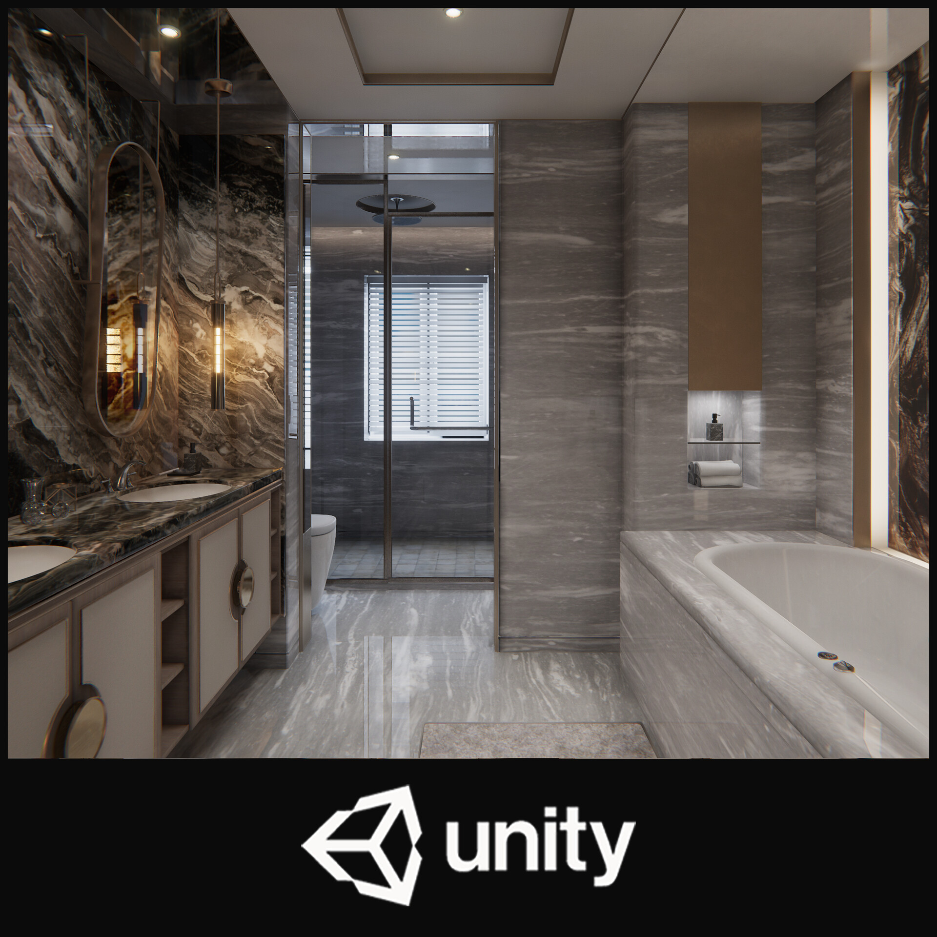 ArtStation - Unity-RealTimeRendering-Bathroom