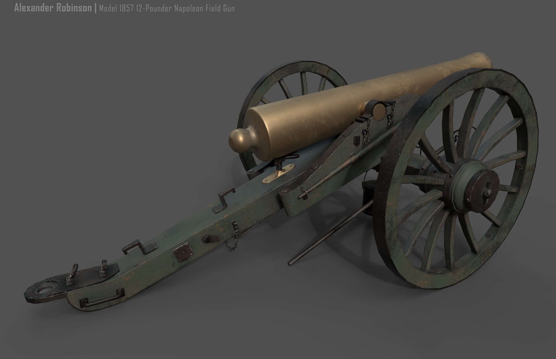 Model 1857 Napoleon-Cannon Plans US 12 Pounder Gun 