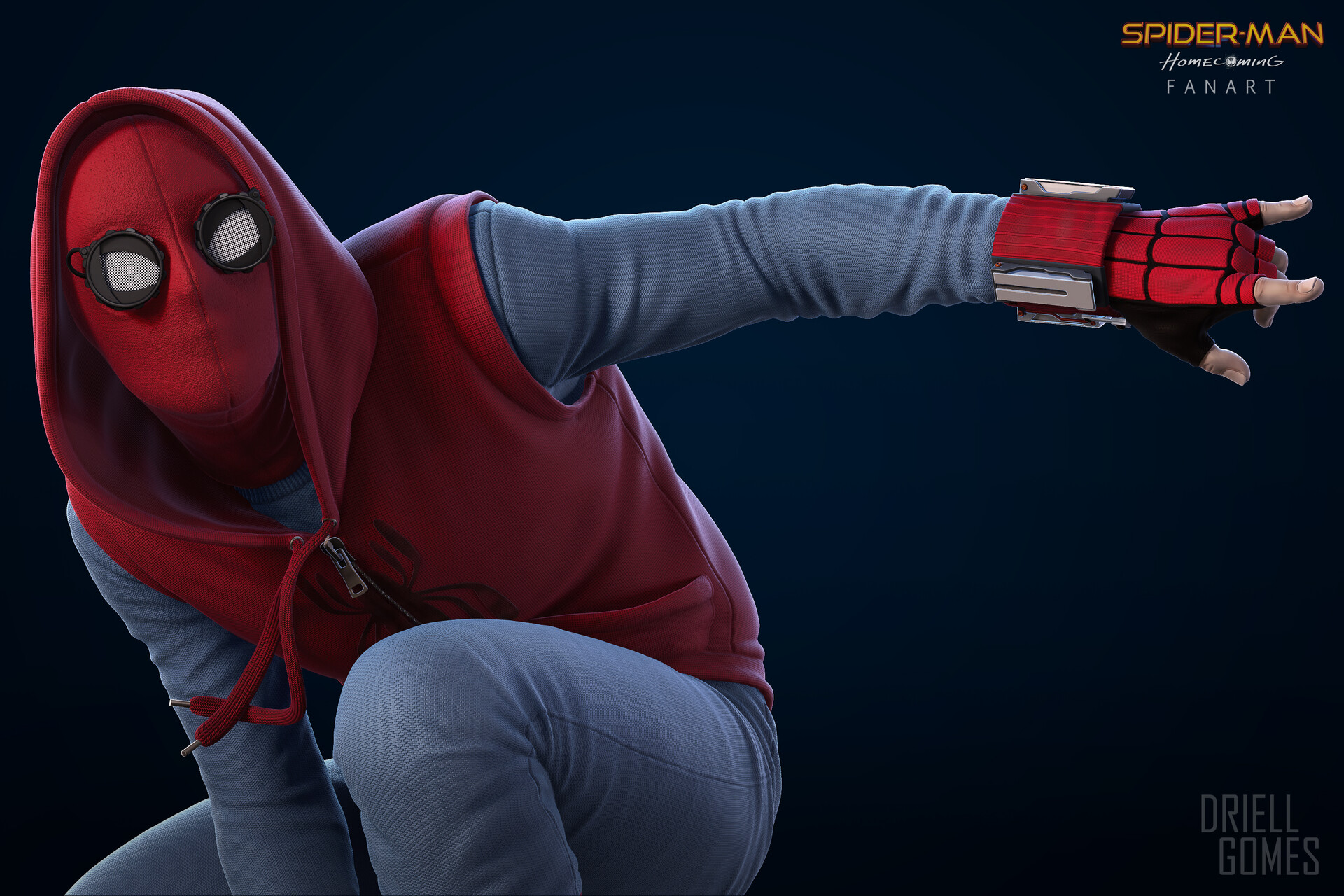 Spider-Man Homemade Suit Fan Art, Driell Gomes.