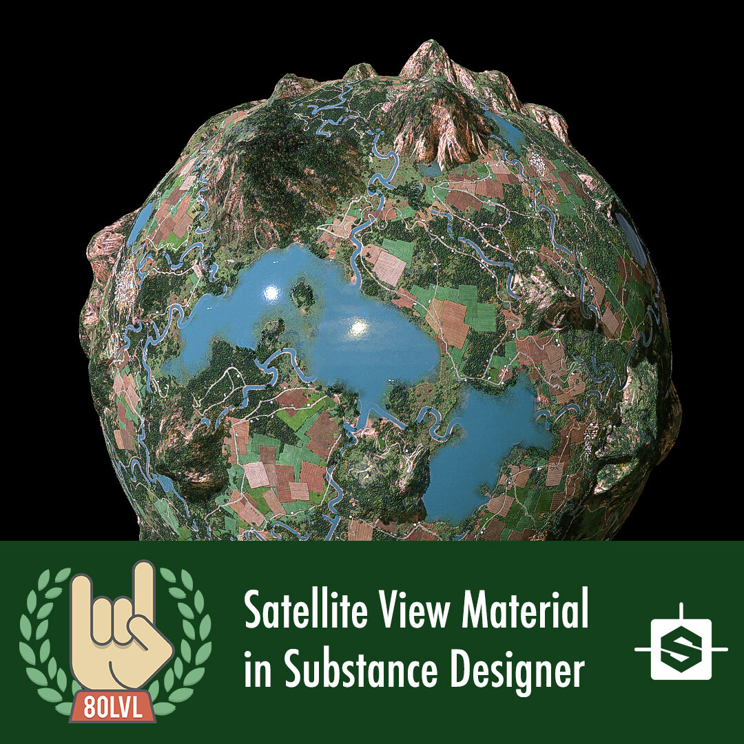 Satellite View Material - 100% Substance Designer
