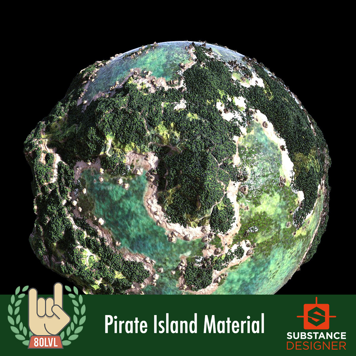 Pirate Island Material - 100% Substance Designer