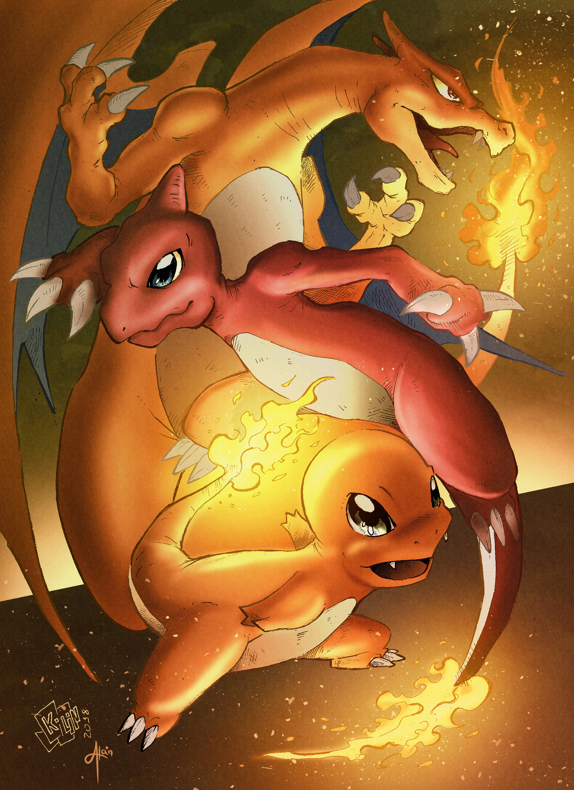 ArtStation - Charmander Evolution