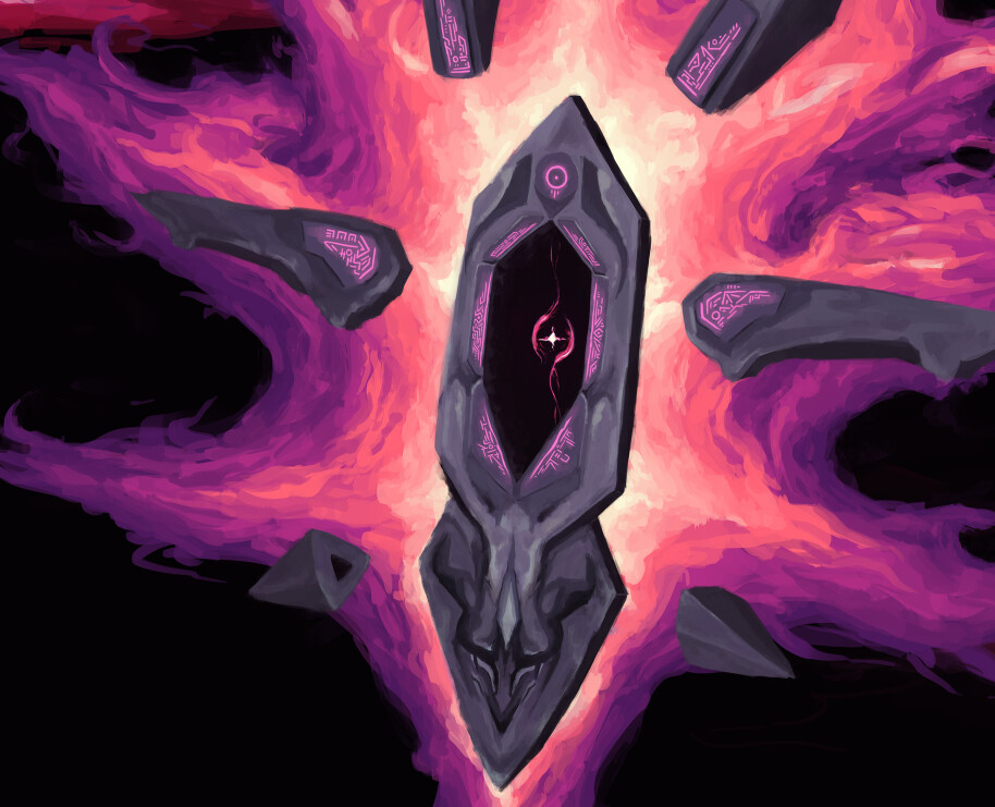 ArtStation - Shadowflame Bucranium - A terraria boss idea