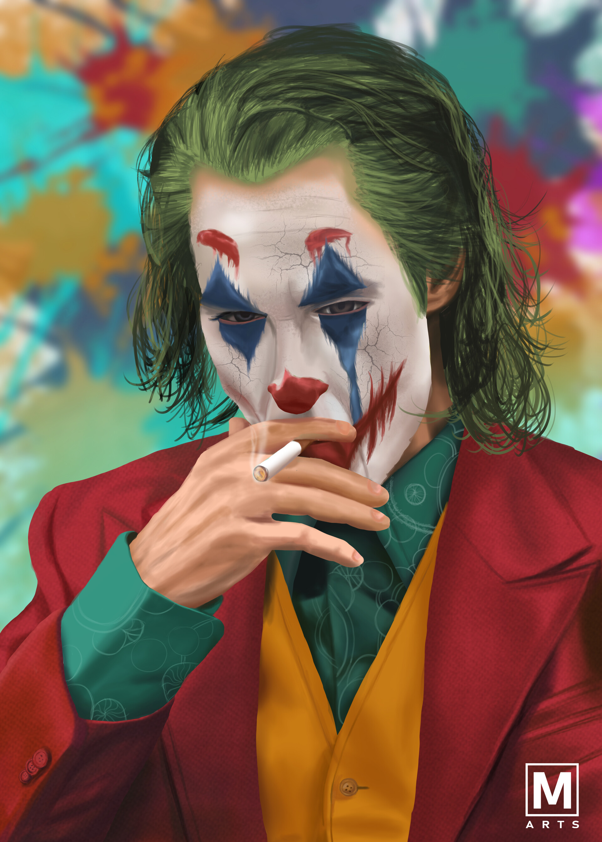 ArtStation - Joker | Joaquin phoenix Digital painting