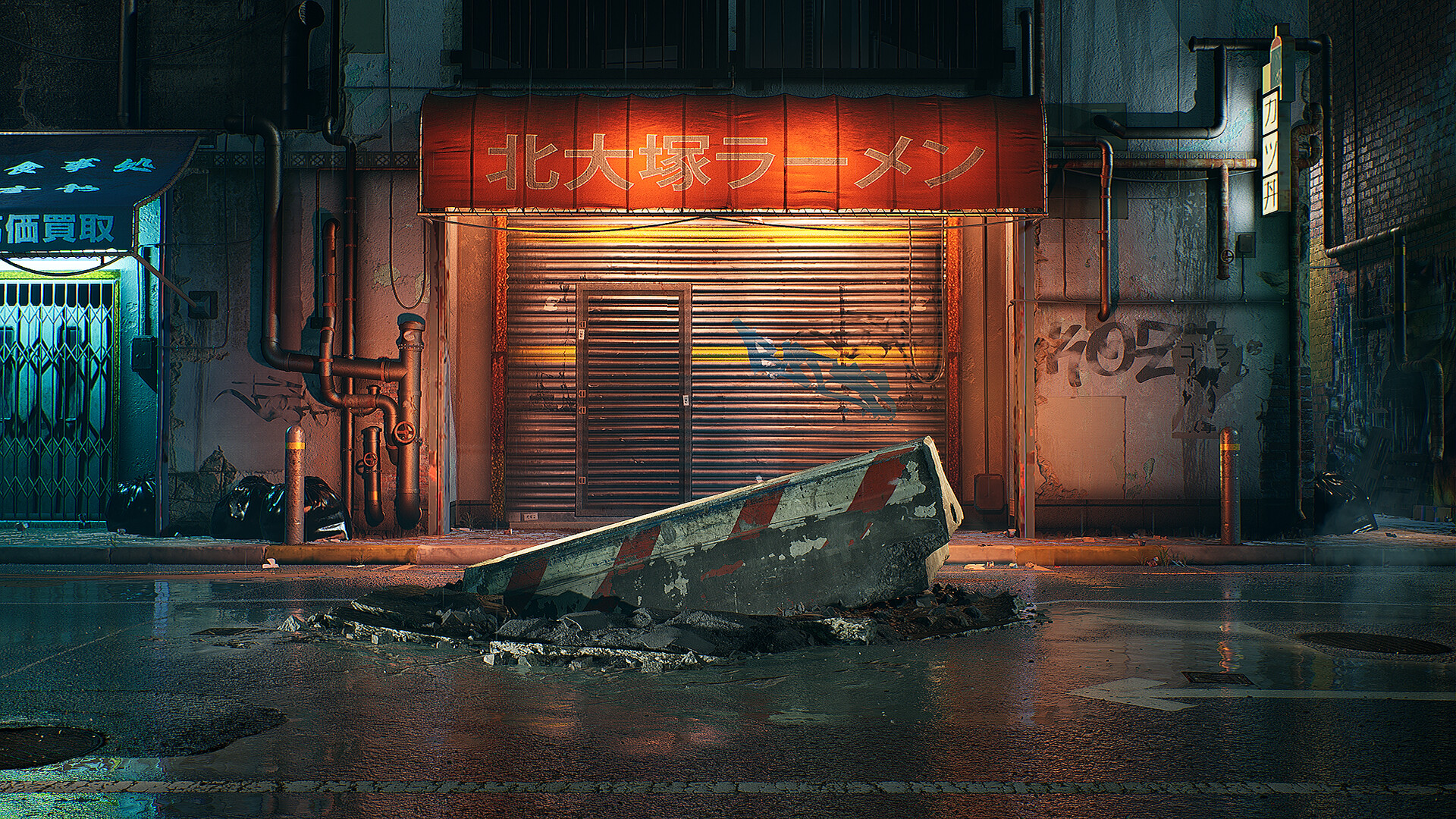 James Lucas - Texture Artist - Cyberpunk Street (Unreal)