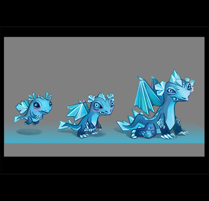 ArtStation - Ice dragon forms