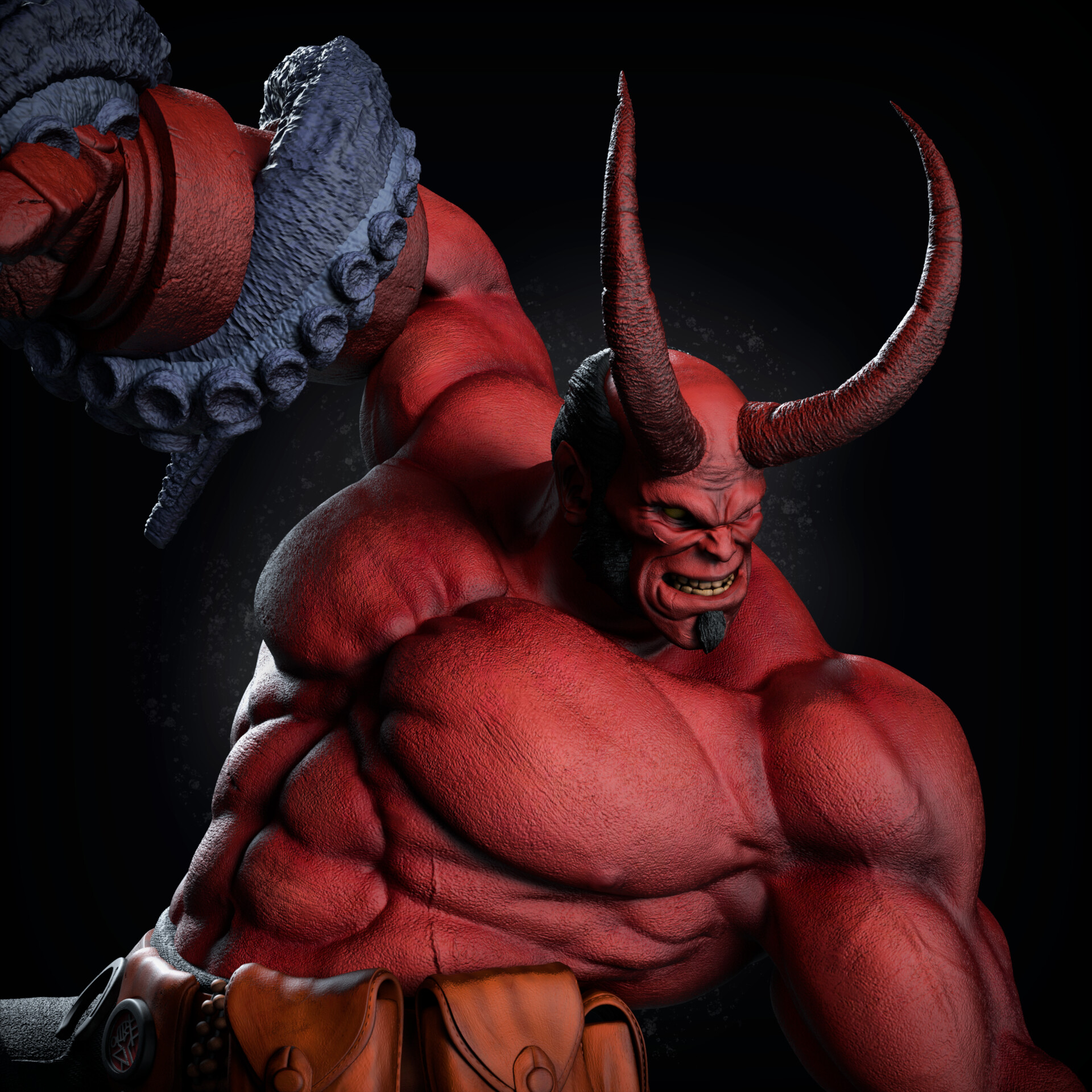 Hellboy collectible statue, Jon Cirión.