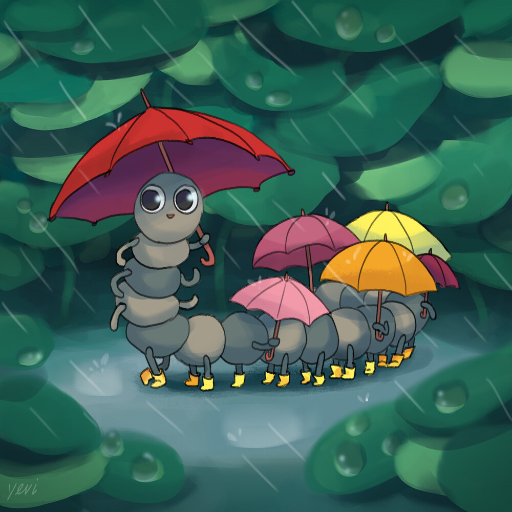 Artstation Rainy Day Yevi Art