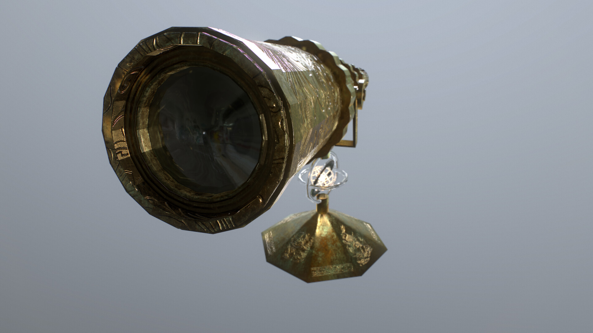 ArtStation - Low-Poly Telescope (Alice In Wonderland) [UPDATED]