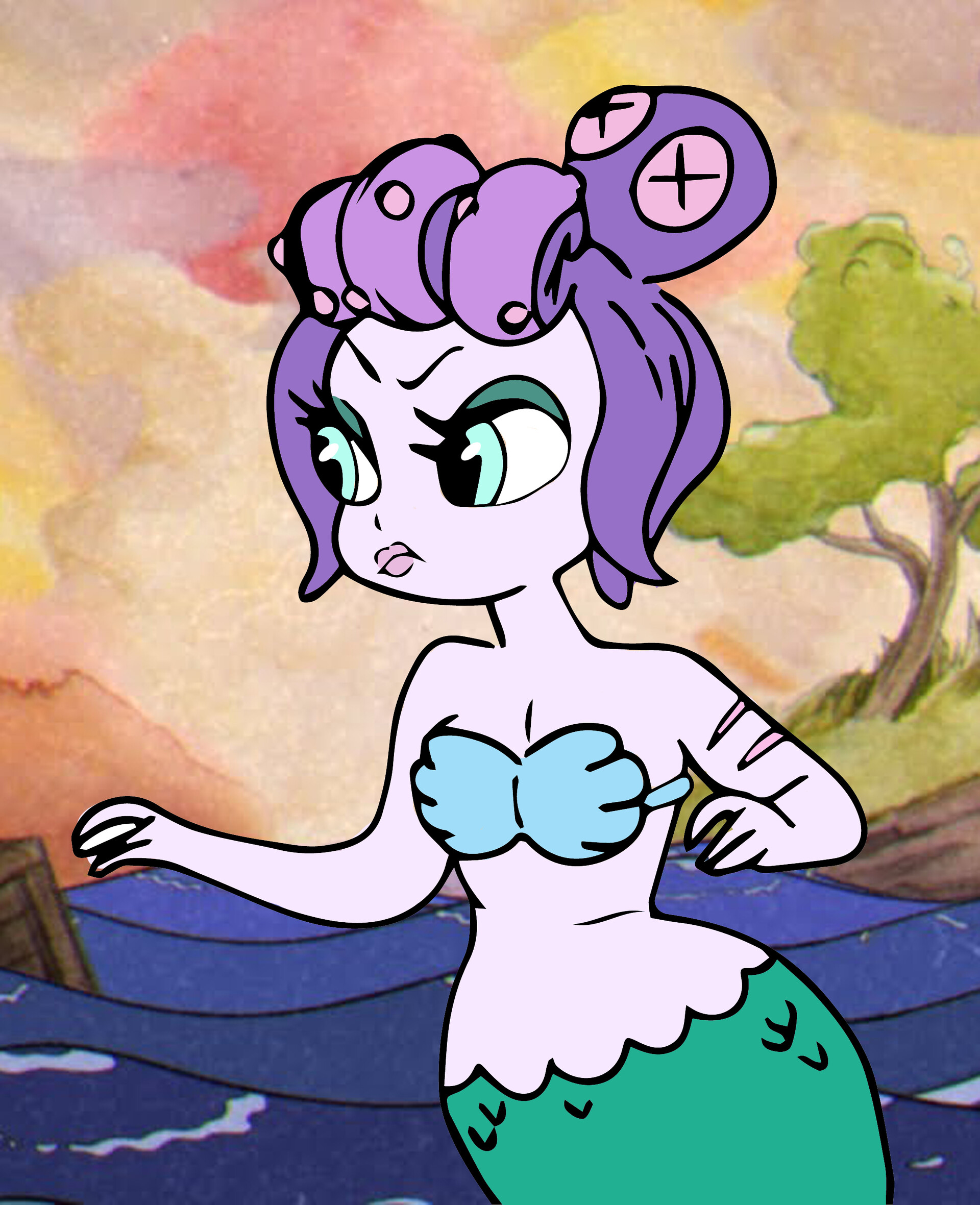 Cuphead boss (Mermaid of Cala Maria)., Otsaiila.