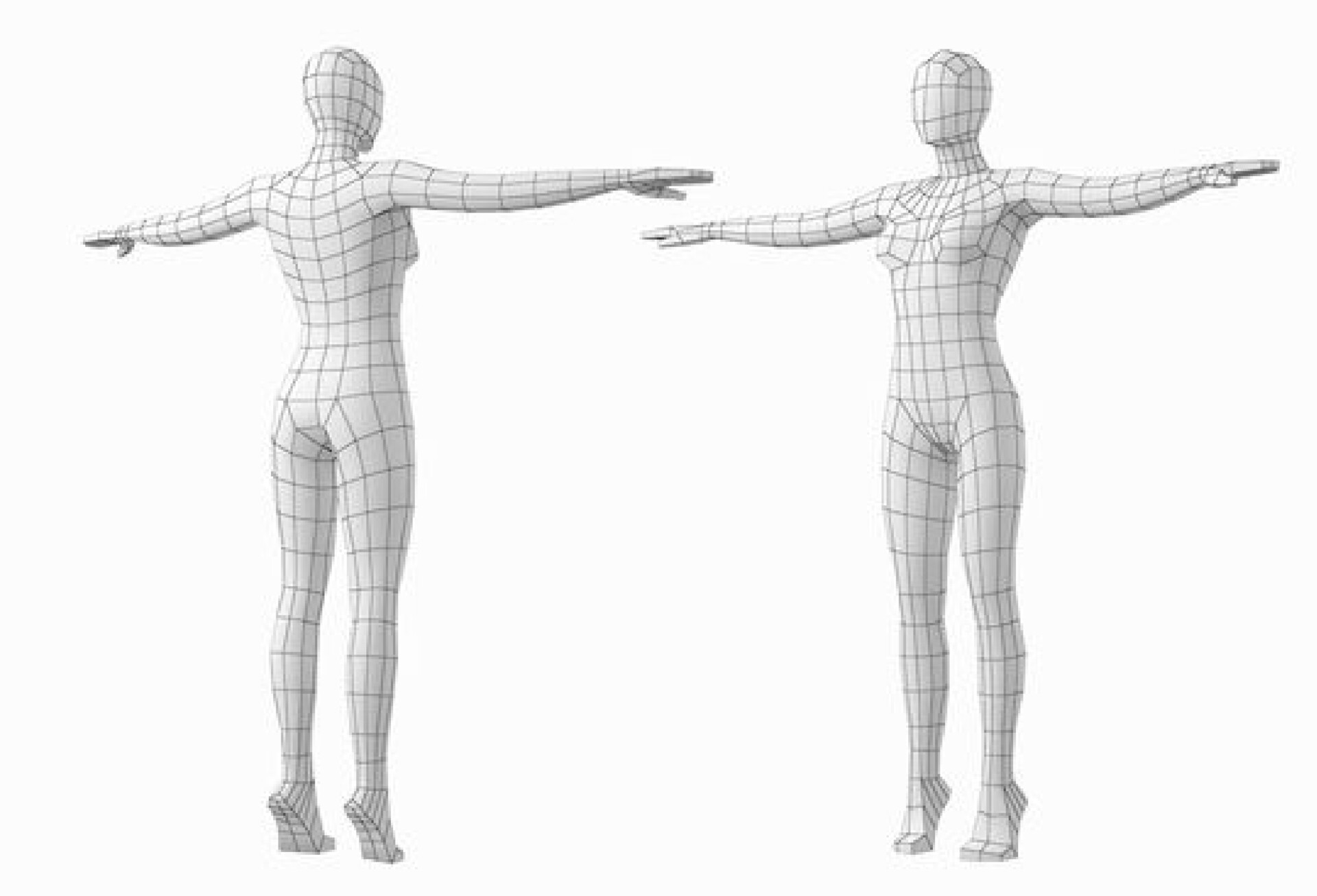 Т поза. Female-Base-Mesh-700x394. Т поза 3d модель. Человек t-pose. Поза для моделирования 3d.