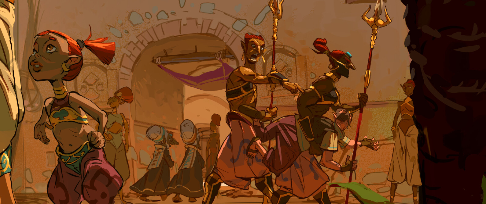 Artstation Safe Travels Zine Gerudo Town Leo Cherel