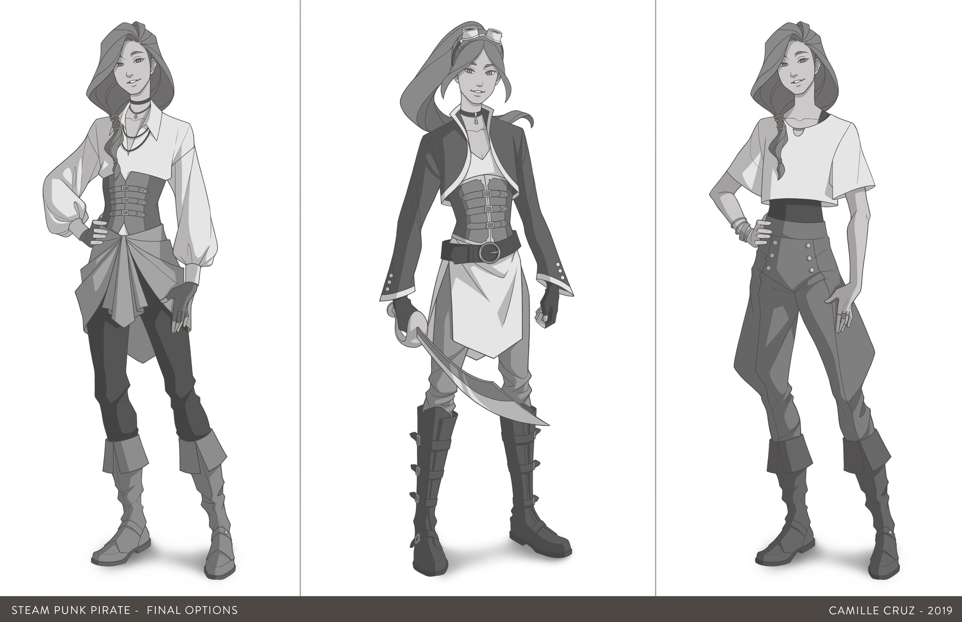 ArtStation - Steam Punk Pirate - Character Design for TV Animation