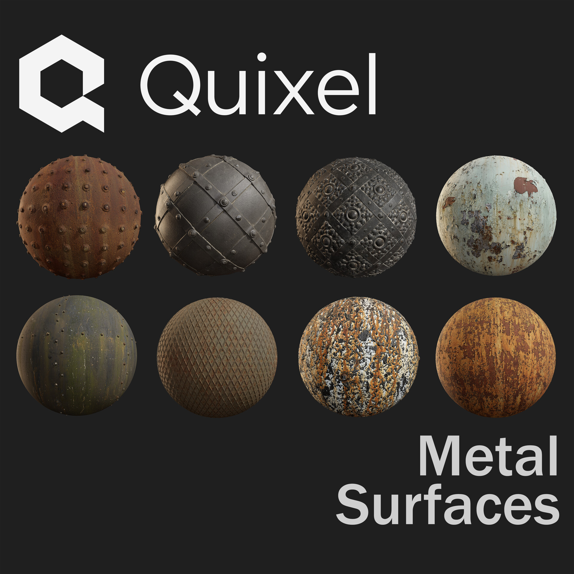 ArtStation Metal 3D Surfaces created for Quixel Megascans