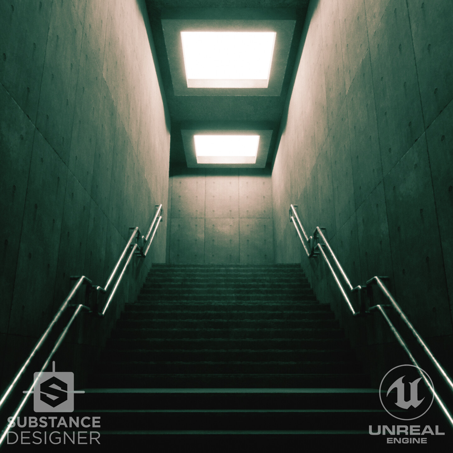 ArtStation - Brutalism Material and Lighting Study