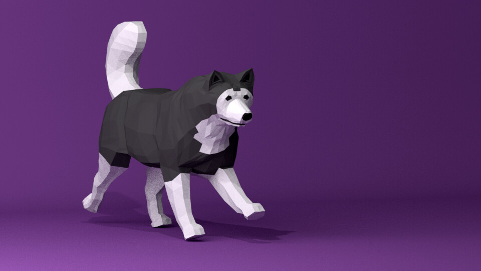 ArtStation - Low-poly dog