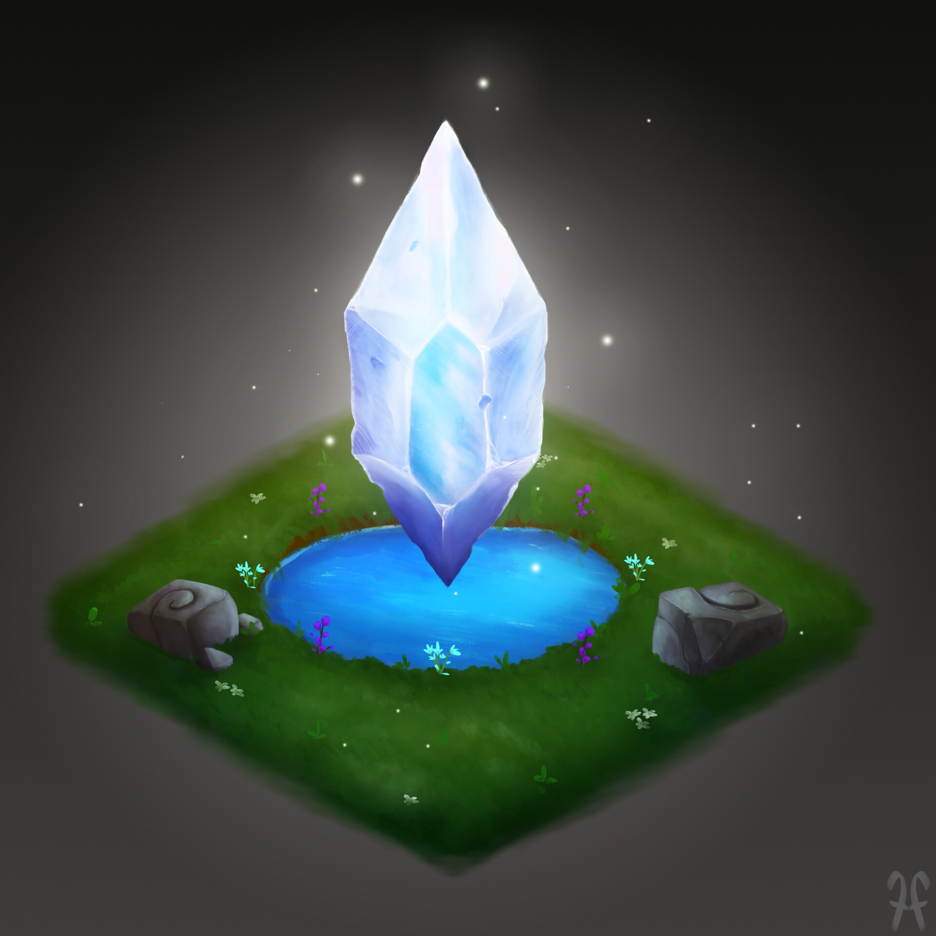 ArtStation Isometric Crystal