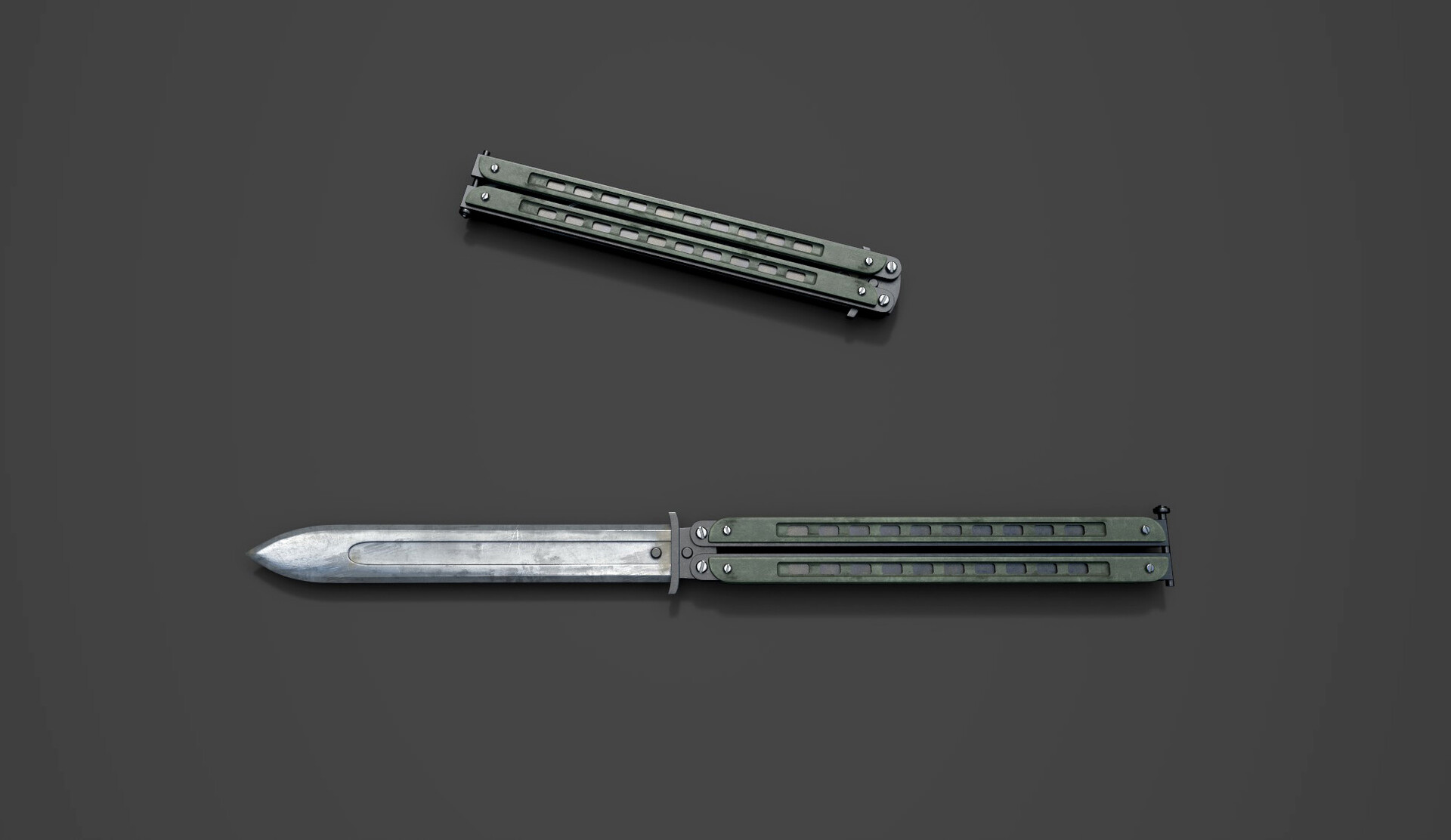 ArtStation Butterfly Knife Game Art SpeedCut for Maya