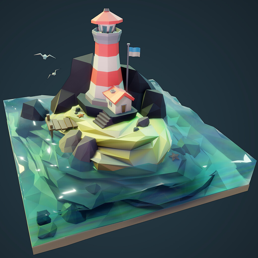 Блендер Low Poly