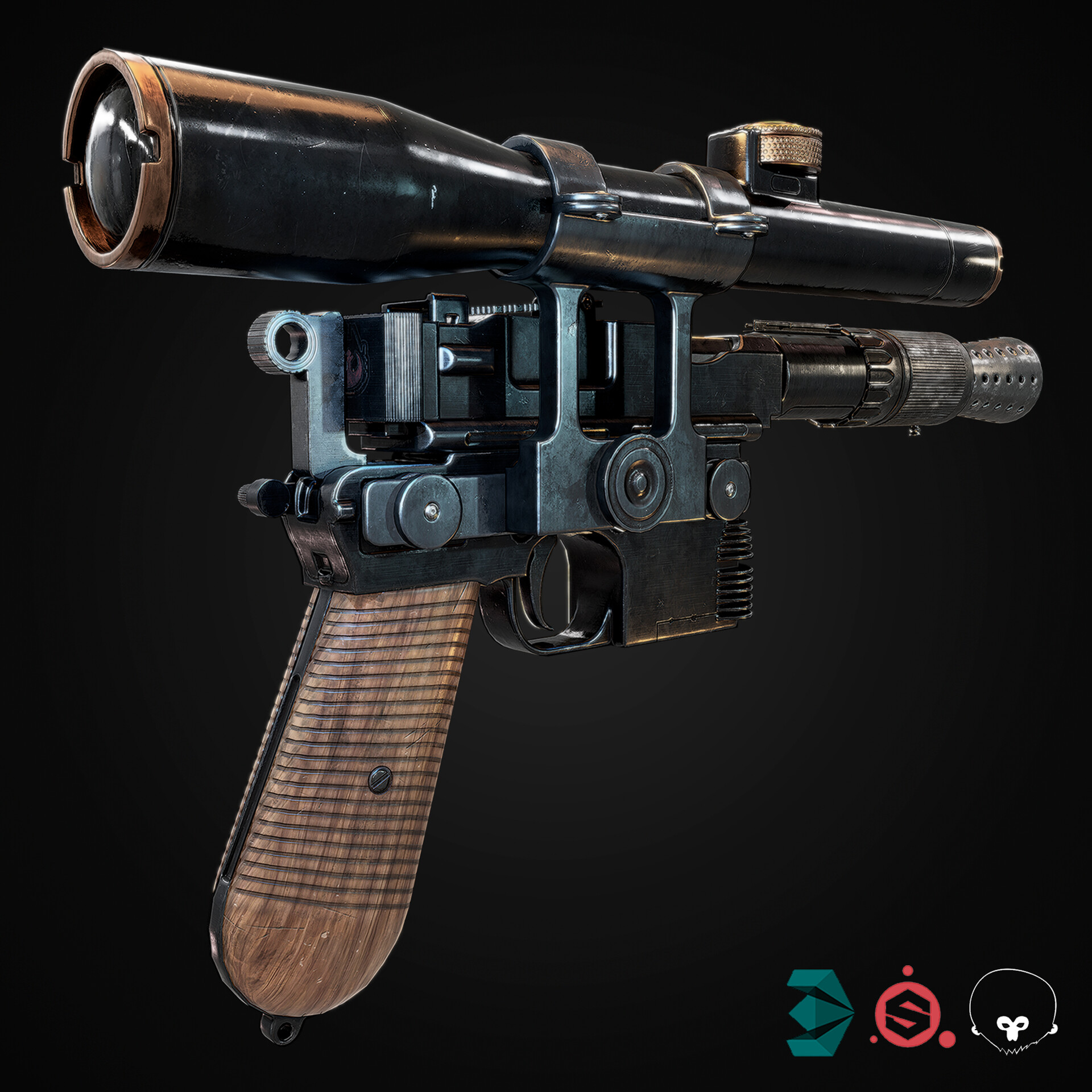 Artstation Han Solo´s Dl 44 Blaster Pistol 3817