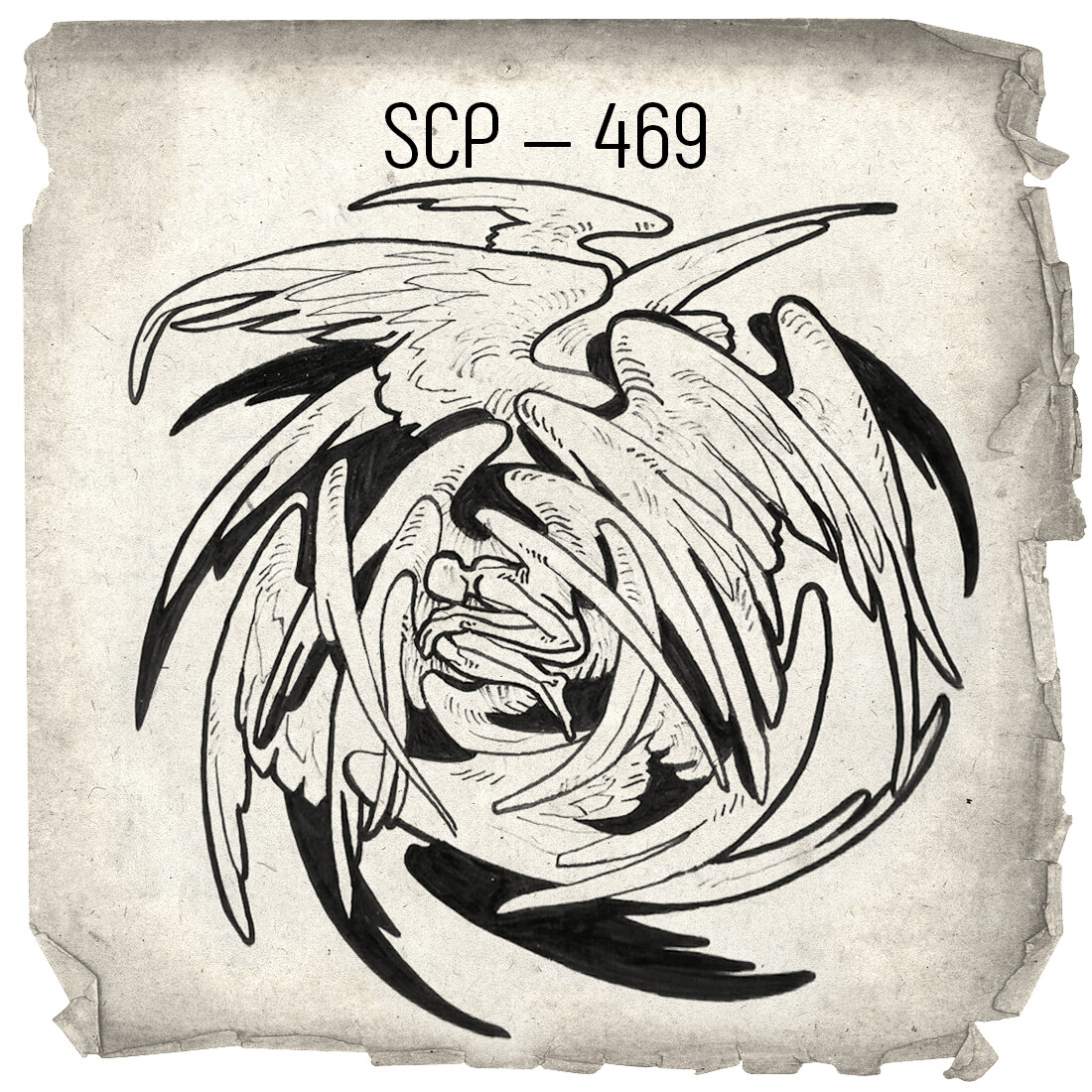 Многокрылый ангел SCP 469 арт