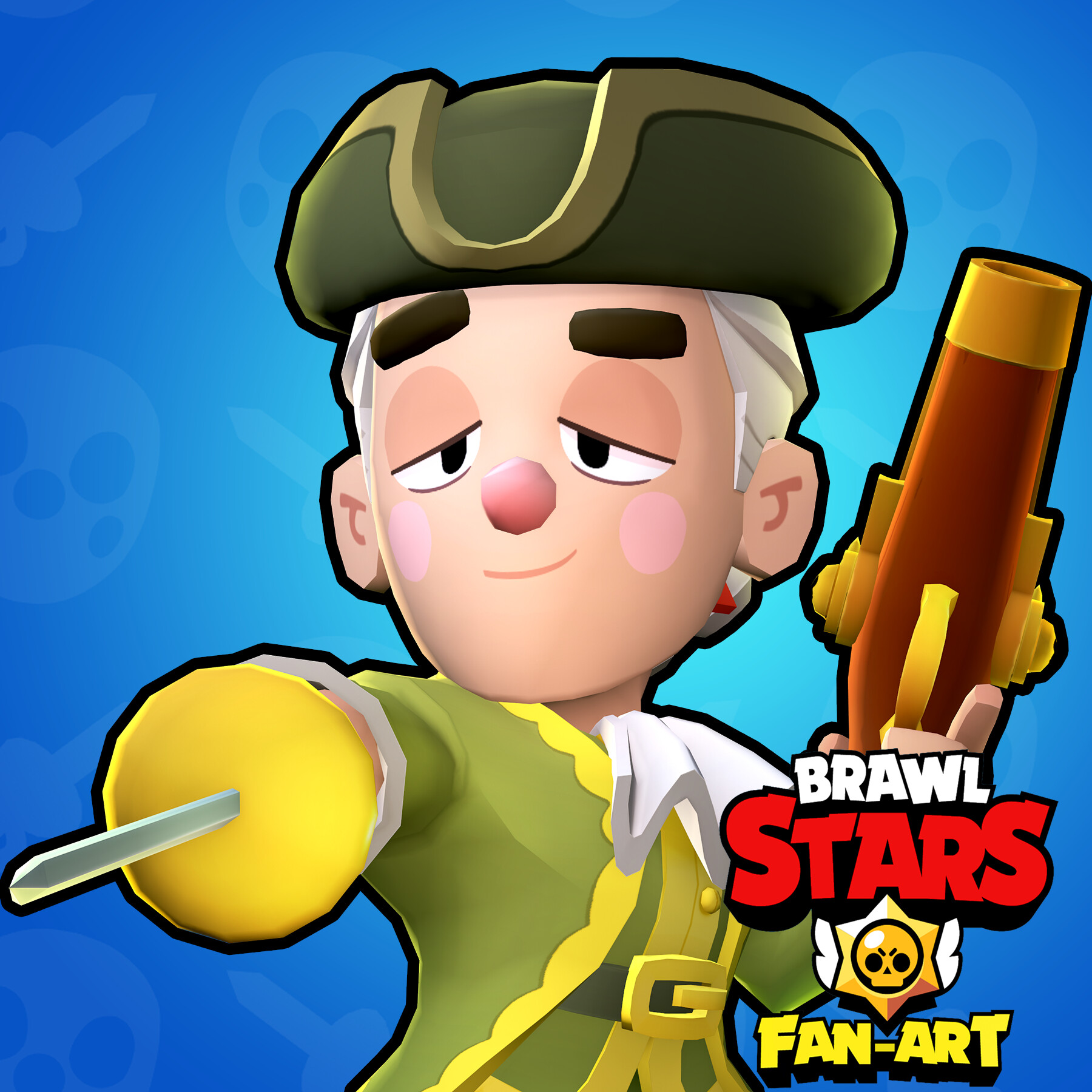 Artstation Brawl Stars Fanart Lord Barqley Unmasked Pierpaolo Onnis - brawl stars aquatic