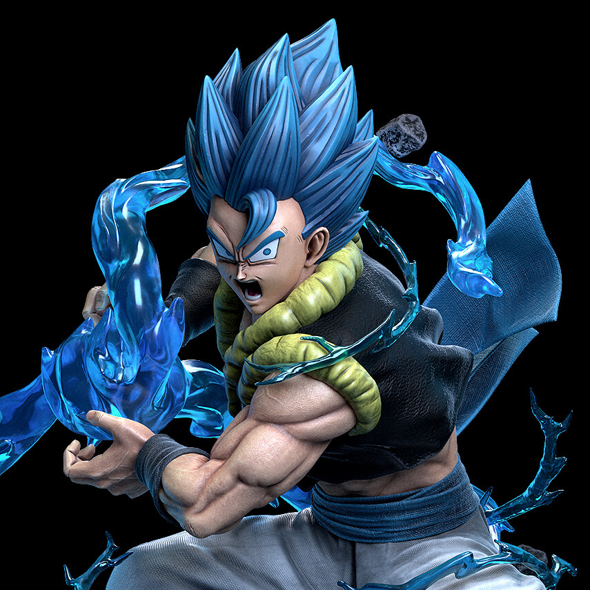 gogeta statue gamestop