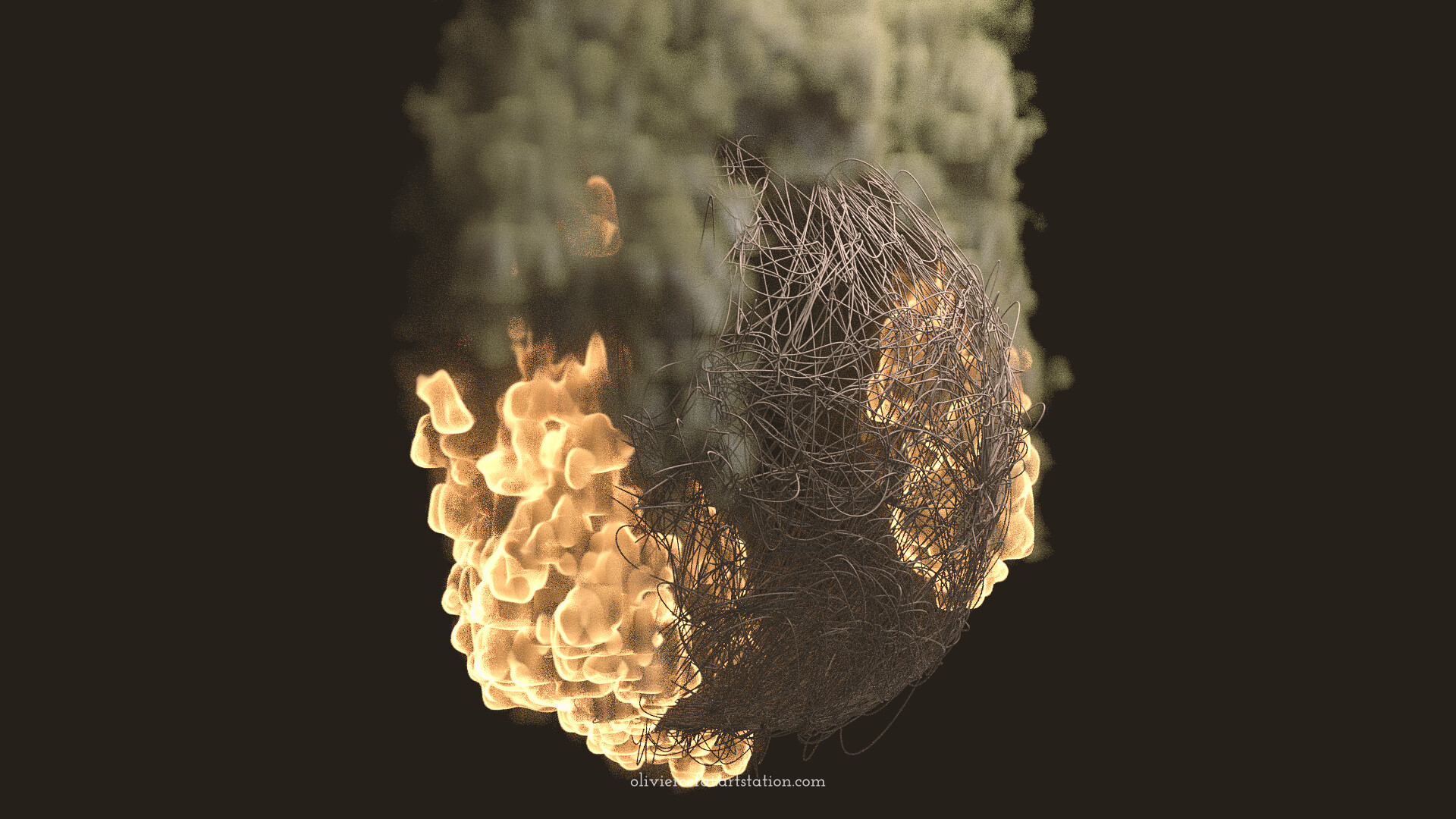 Artstation Burning Man Style Cocoon X Particles Animation