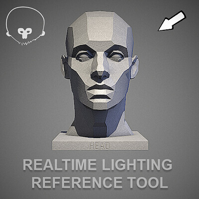 MALE HEAD, LIGHT REFERENCE TOOL