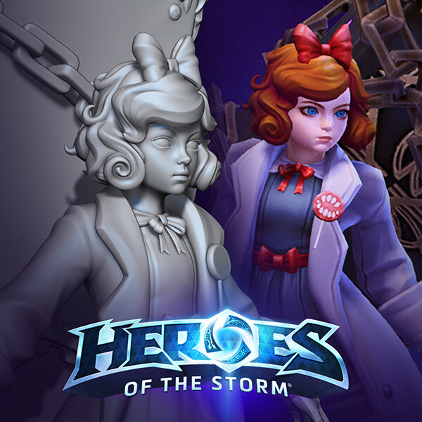 New Heroes of the Storm hero Orphea character portrait, artwork