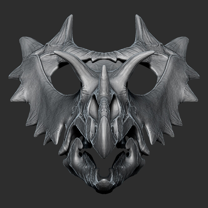ArtStation - Beasts of the Mesozoic Spiclypeus Skull